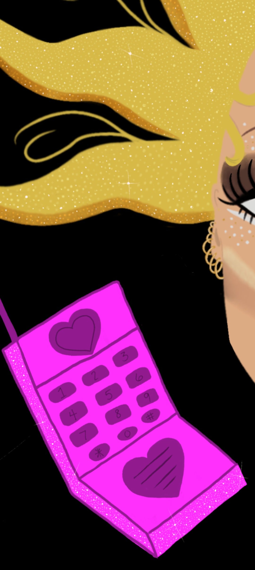 Diamante Doll Print